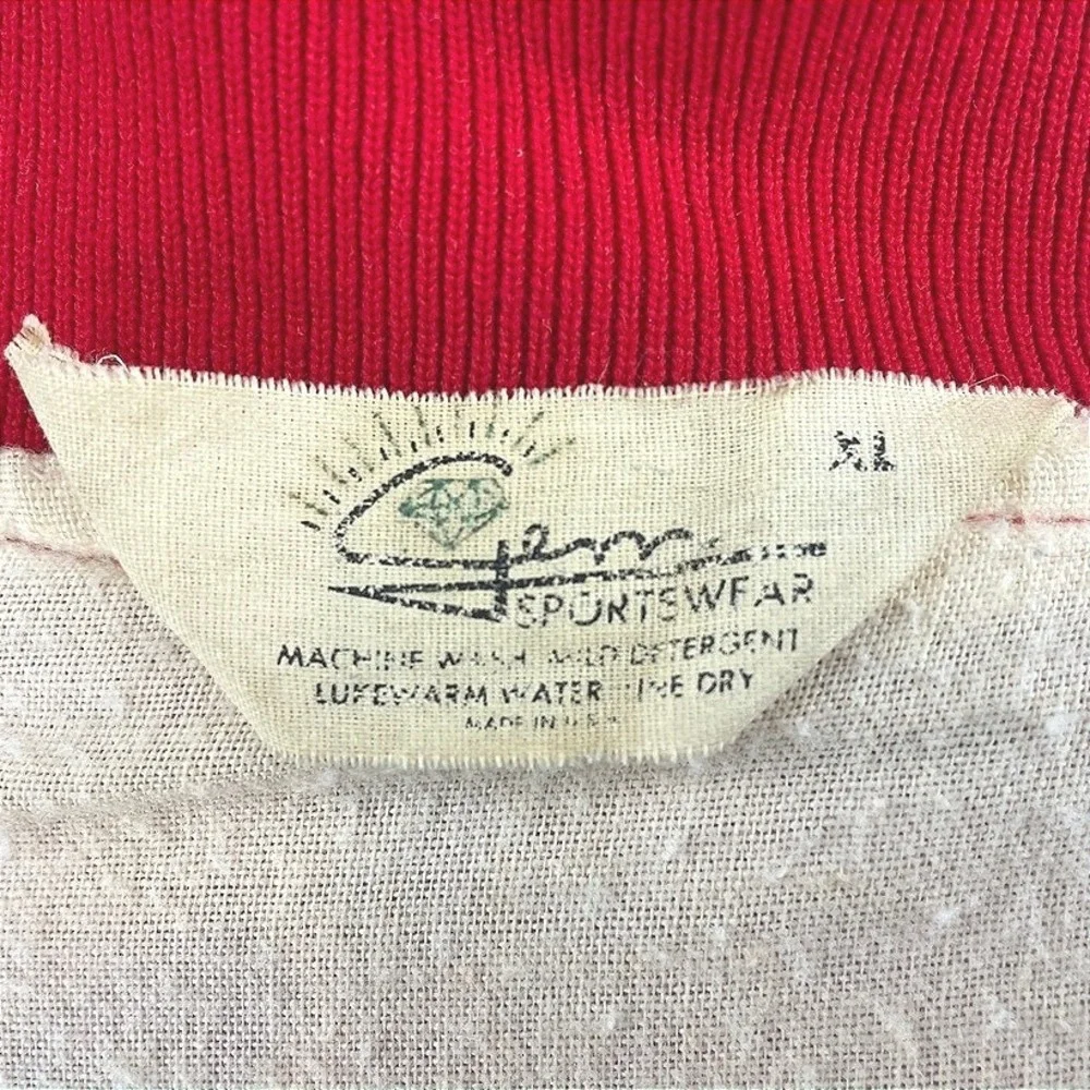 Vintage Bomber Jacket Mens (XL) Archery Ohio Red Lined Hunting Varsity Gorp USA‎